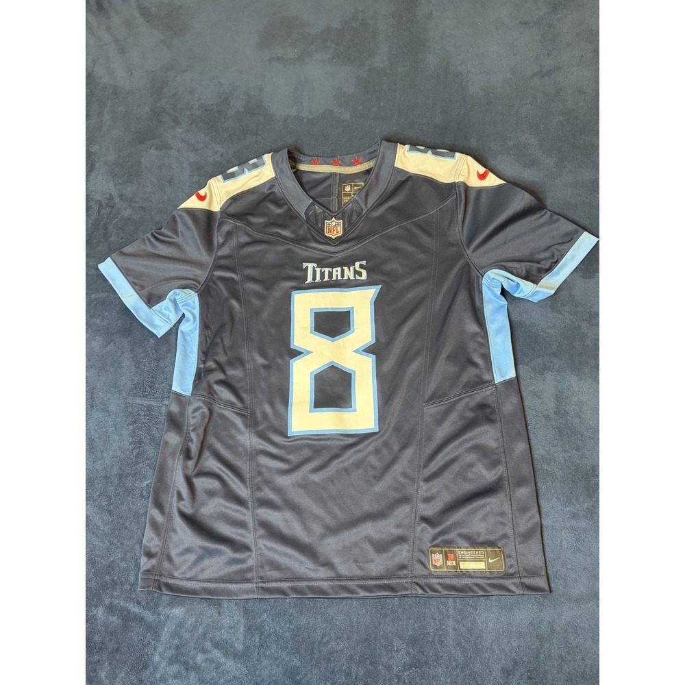 Will Levis #8 Titans Mens Nike Dri-Fit NFL Limited Jersey On Field Blue Size L